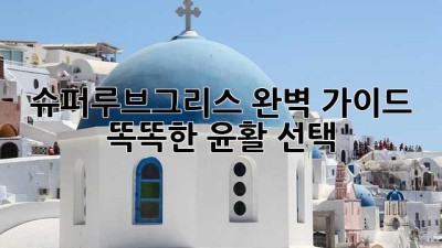 슈퍼루브그리스✨ 완벽 가이드: 똑똑한 윤활 선택!