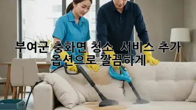 부여군 충화면 청소, ✨ 서비스 추가 옵션으로 깔끔하게! 🏡